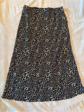 Target Black and White Leopard Print Maxi Skirt
